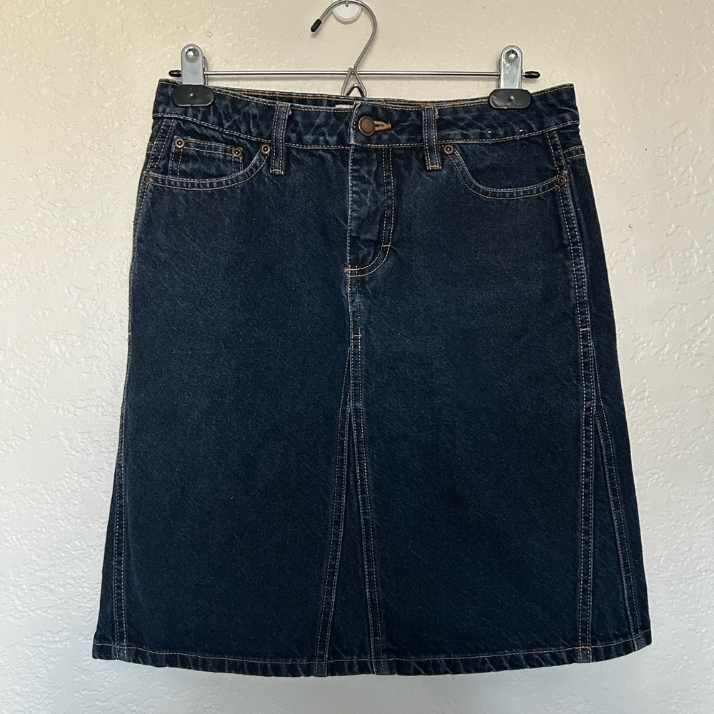 Faded Glory Blue A-Line Knee-Length Skirt